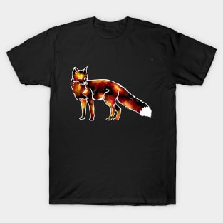 Fiery fox space animal T-Shirt